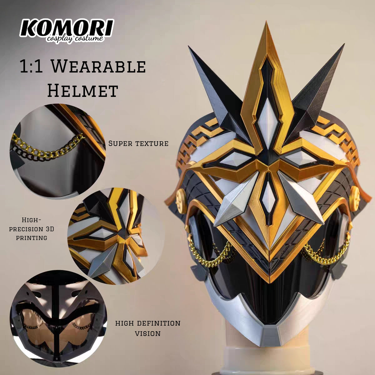 El Capitano Helmet Genshin Impact Cosplay
