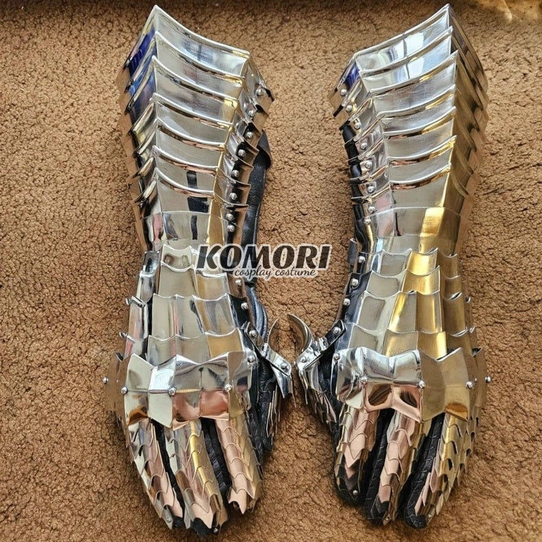 Real-Life inventory medieval gothic hand armor Lord of the Rings Ringwraith armor Dark Knight Iron Hand wearable