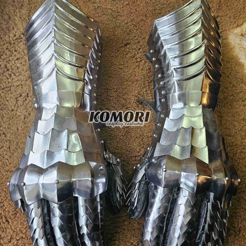 Real-Life inventory medieval gothic hand armor Lord of the Rings Ringwraith armor Dark Knight Iron Hand wearable