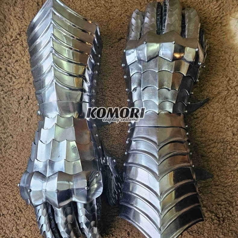 Real-Life inventory medieval gothic hand armor Lord of the Rings Ringwraith armor Dark Knight Iron Hand wearable