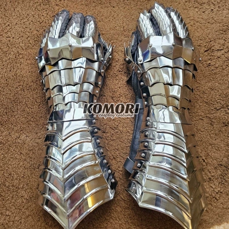 Real-Life inventory medieval gothic hand armor Lord of the Rings Ringwraith armor Dark Knight Iron Hand wearable