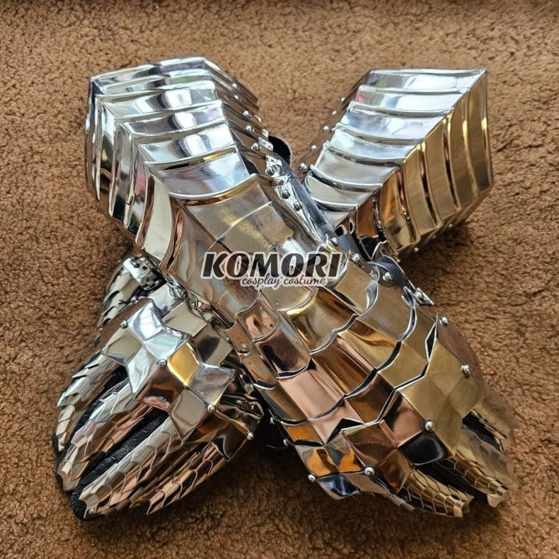 Real-Life inventory medieval gothic hand armor Lord of the Rings Ringwraith armor Dark Knight Iron Hand wearable