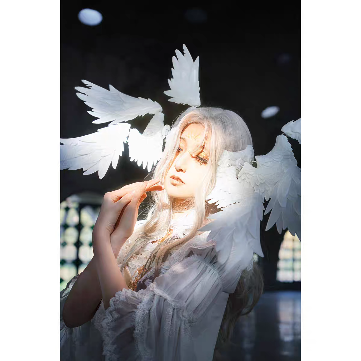 Six-wing headdress/angel headdress/oc headdress/3D printed original