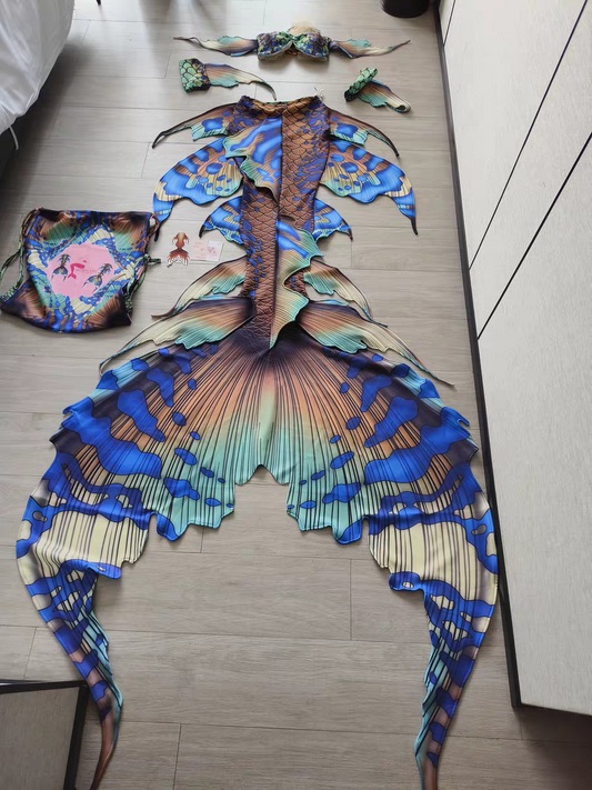 Haimei Fish Tail for Adults and Children – Aquarium Performance Costume Mermaid Tail Fish Skin