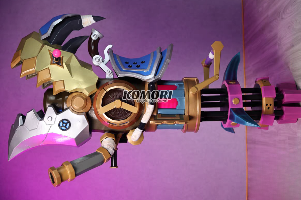 (High Quality) 3D Fishbone Gun Jinx Arcane League Of Legend Cosplay