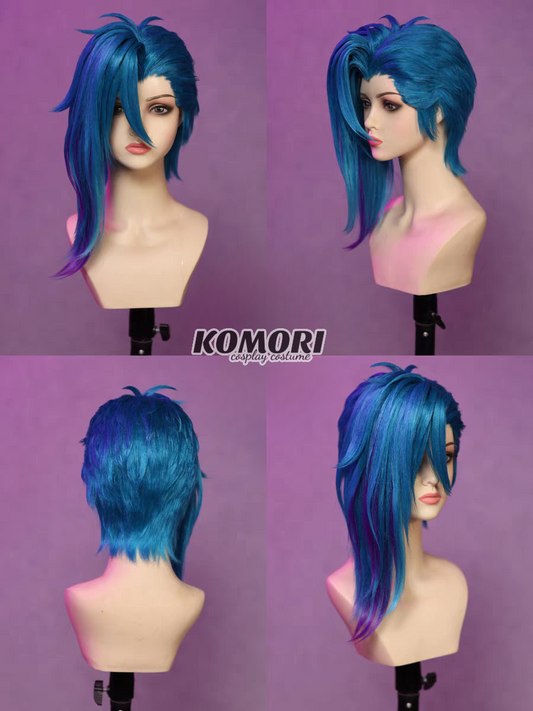 (Semi Hard Styling) Jinx Arcane League Of Legend Styled Wig