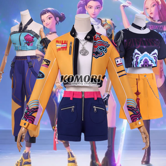 (Komori A) Rumi K-Pop Demon Hunter Female Cosplay Costume