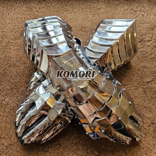 Real-Life inventory medieval gothic hand armor Lord of the Rings Ringwraith armor Dark Knight Iron Hand wearable
